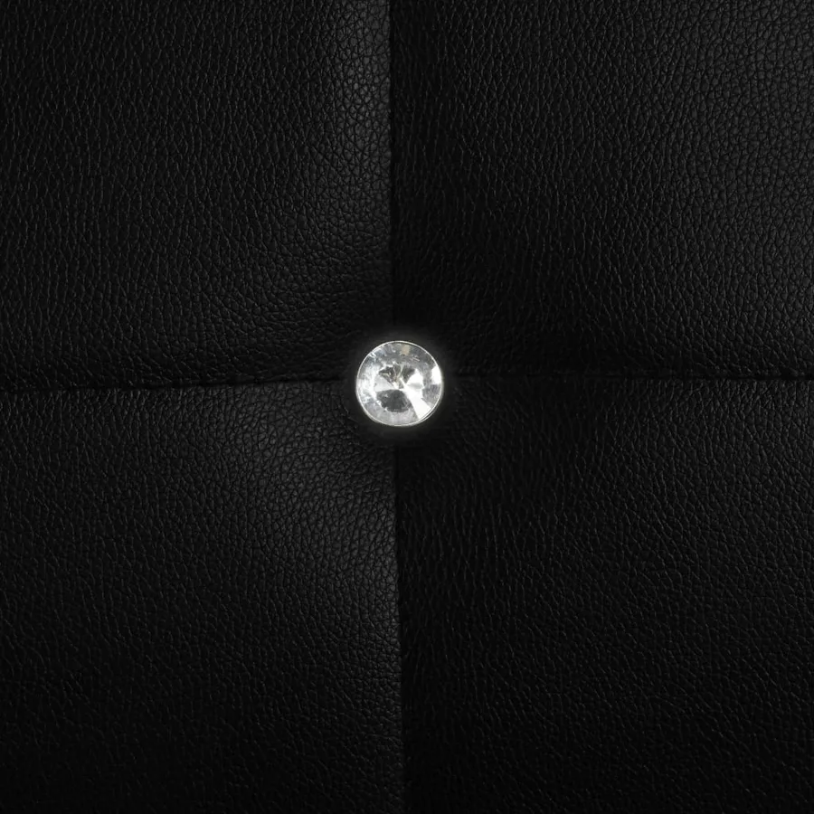 Chaises à manger lot de 4 noir similicuir - 7