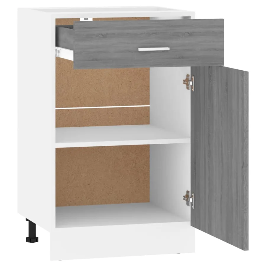 Armoire à tiroirs inférieure "Lyon" Gris Sonoma 50 x 46 x 81,5 cm Bois d'ingénierie - 7