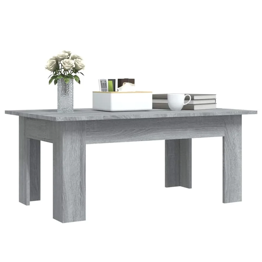 Table basse Sonoma gris 100x60x42 cm Bois d'ingénierie - 4