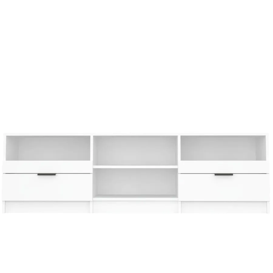 Meuble TV Blanc 150x33,5x45 cm Bois d'ingénierie - 4
