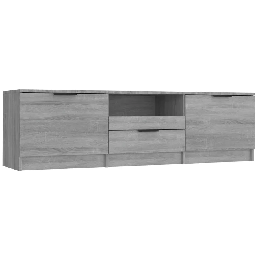 Meuble TV Sonoma gris 140x35x40 cm Bois d'ingénierie - 2