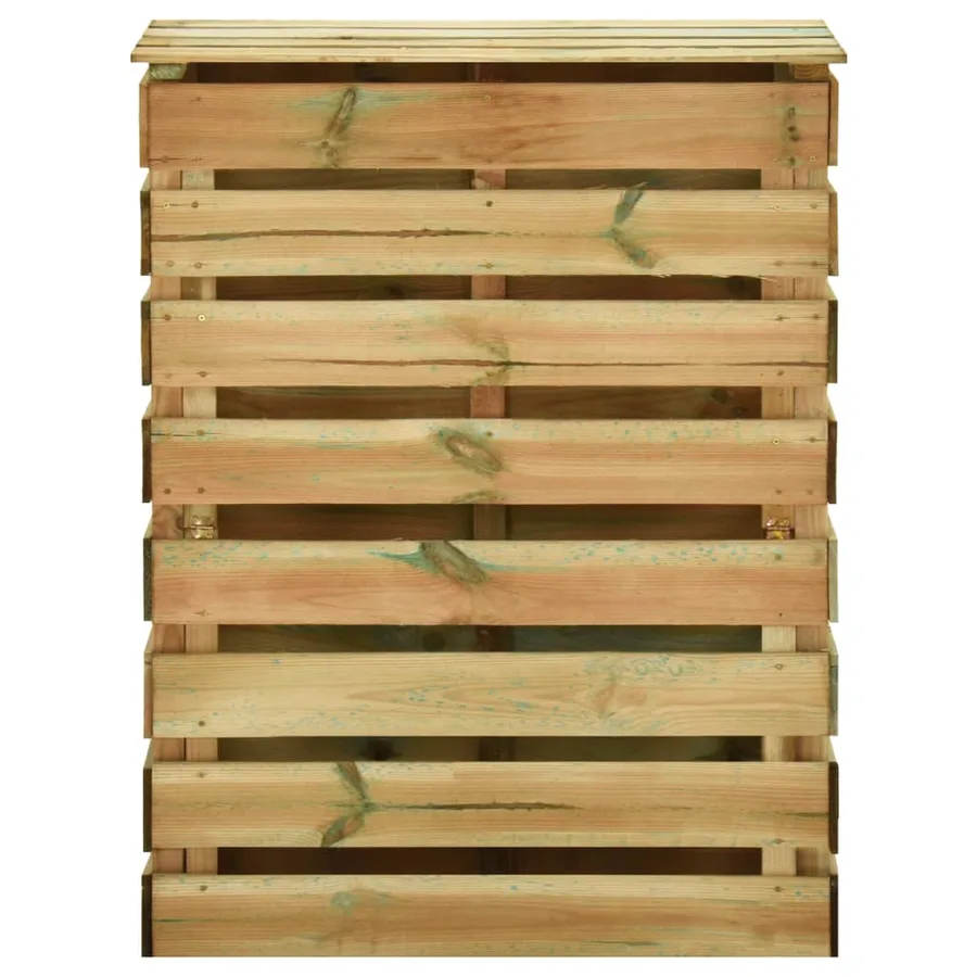 Composteur de jardin à lattes 3 pcs 80x50x100 cm Pin imprégné - 4
