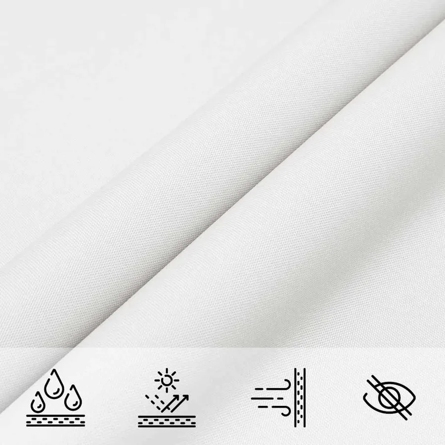 Voile de parasol tissu oxford rectangulaire 3x4,5 m blanc - 8