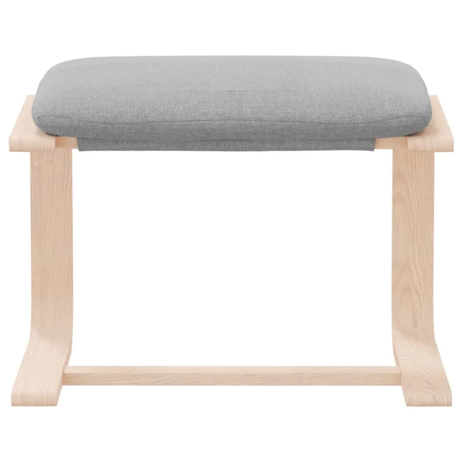 Repose-pied Gris clair 51x41x40 cm Tissu - 4