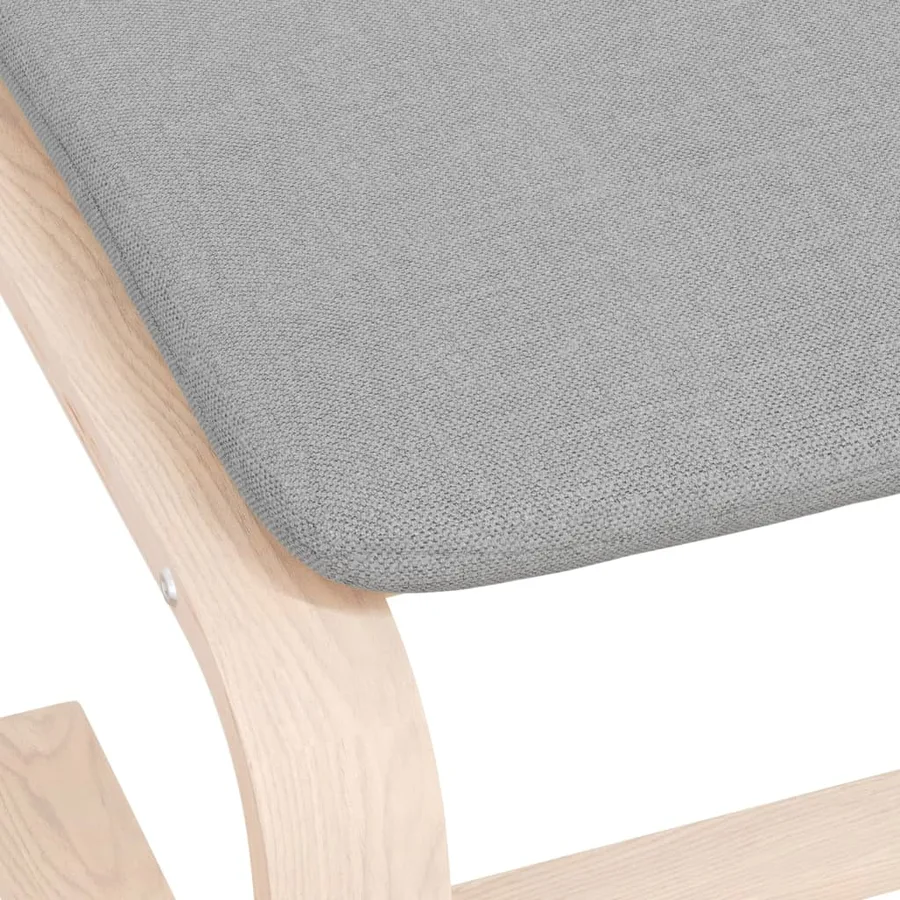 Repose-pied Gris clair 51x41x40 cm Tissu - 7