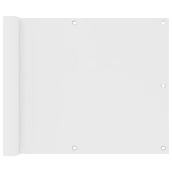 Écran de balcon Blanc 75x400 cm Tissu Oxford