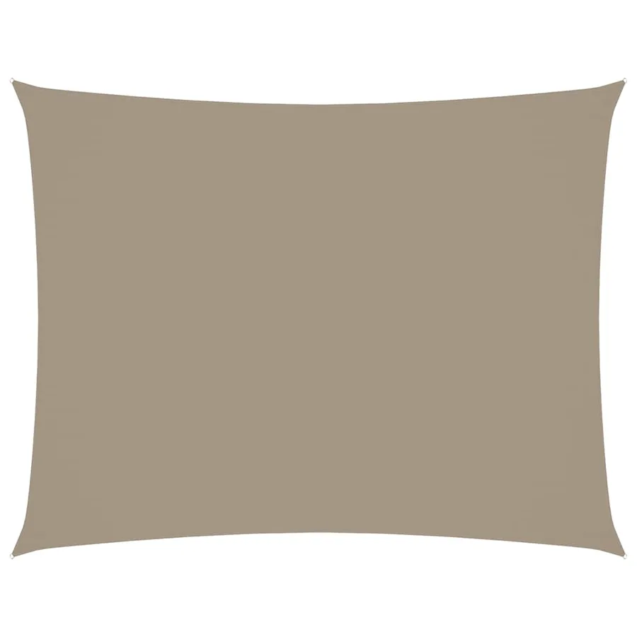 Voile de parasol tissu oxford rectangulaire 3x6 m taupe - 2