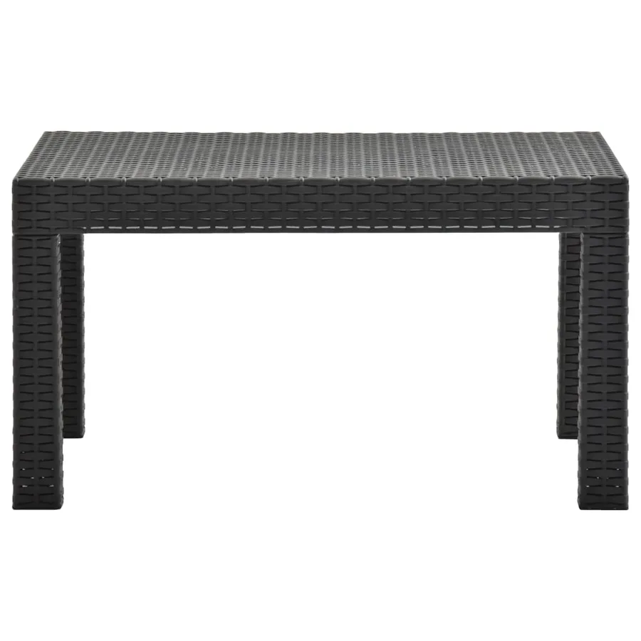 Table de jardin Anthracite 58x58x41 cm PP Rotin - 2