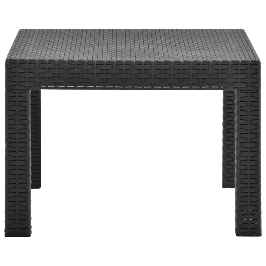 Table de jardin Anthracite 58x58x41 cm PP Rotin - 3