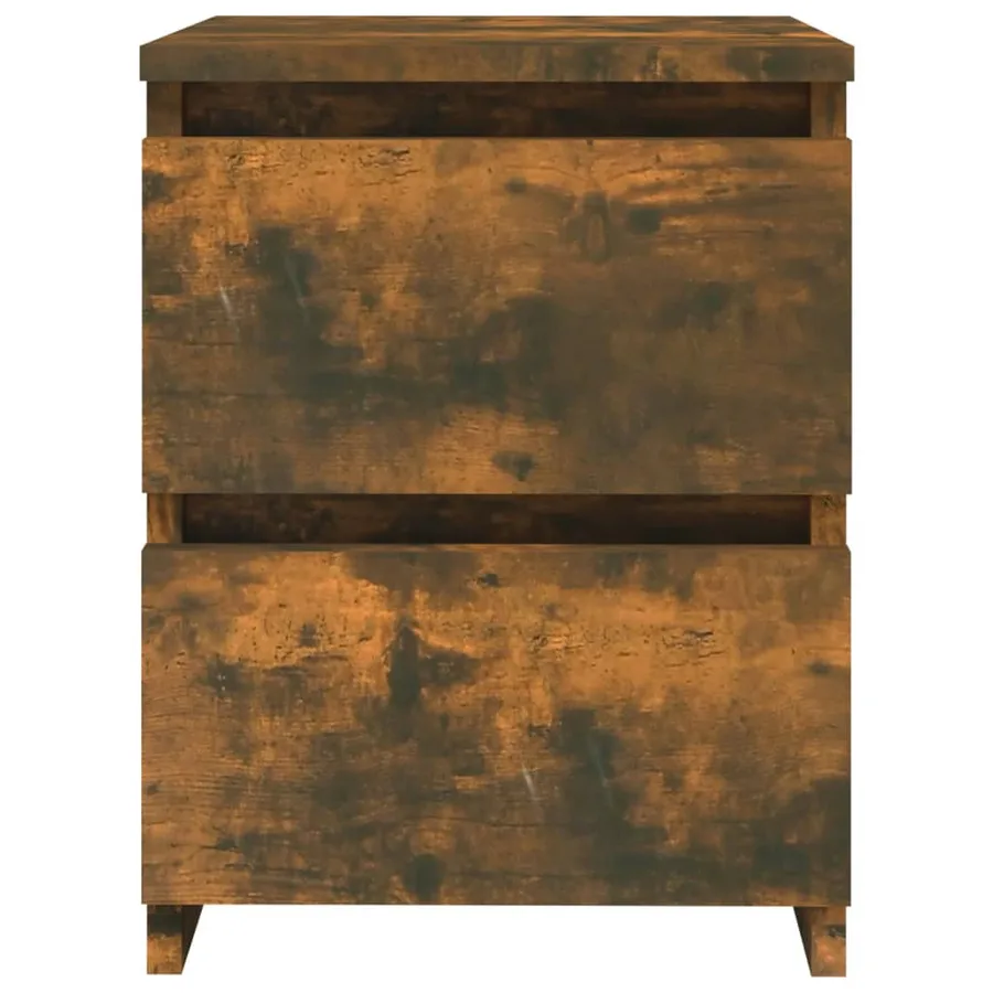Table de chevet en chêne fumé 30x30x40 cm bois d'ingénierie - 3