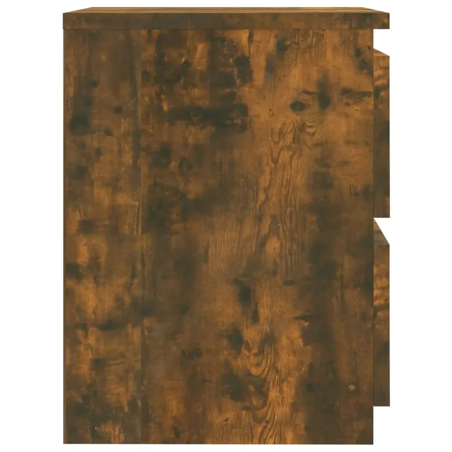 Table de chevet en chêne fumé 30x30x40 cm bois d'ingénierie - 4