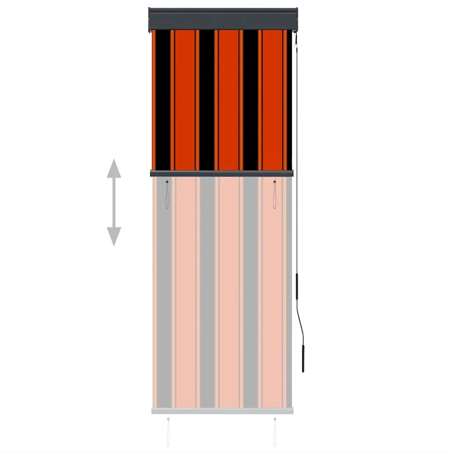 Store roulant d'extérieur 60x250 cm Orange et marron - 3