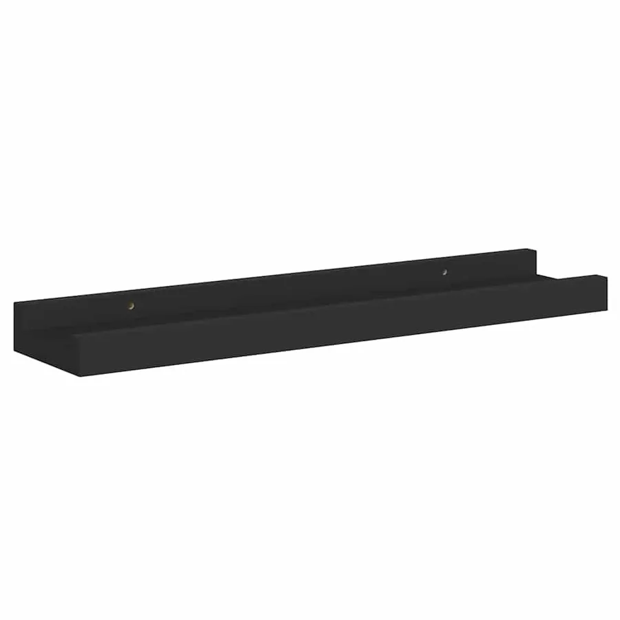 Étagères à rebord pour cadre photo 2 pcs Noir 40x9x3 cm MDF - 6