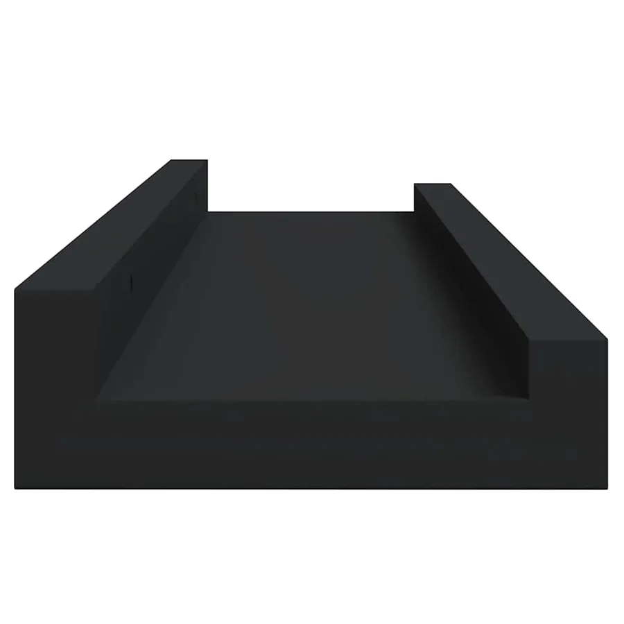 Étagères à rebord pour cadre photo 2 pcs Noir 40x9x3 cm MDF - 7