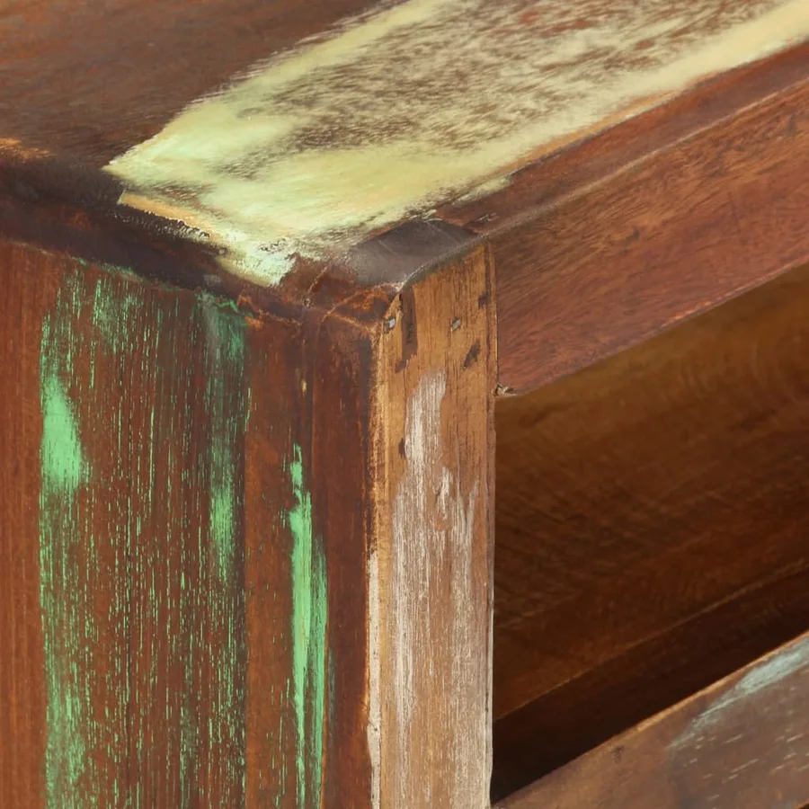 Meuble TV Multicolore 110x30x40 cm Bois massif de récupération - 5