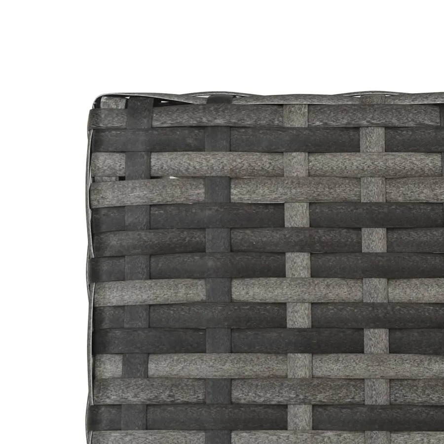 Chaise longue pliable avec coussin Résine tressée Noir - 22