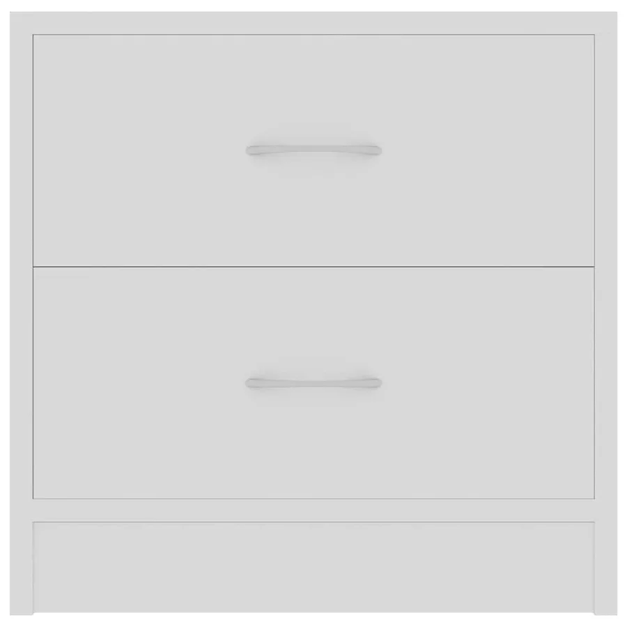 Tables de chevet 2 pcs Blanc 40x30x40 cm Bois d'ingénierie - 5