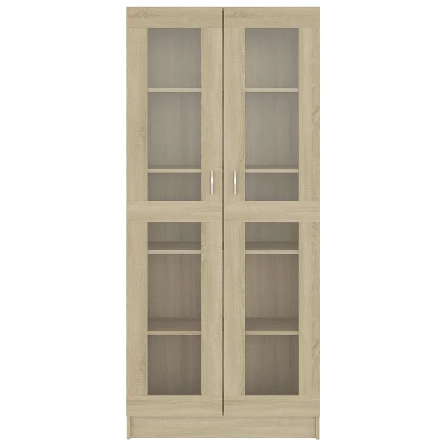 Armoire vitrine Chêne sonoma 82,5x30,5x185 cm Bois ingénierie - 4