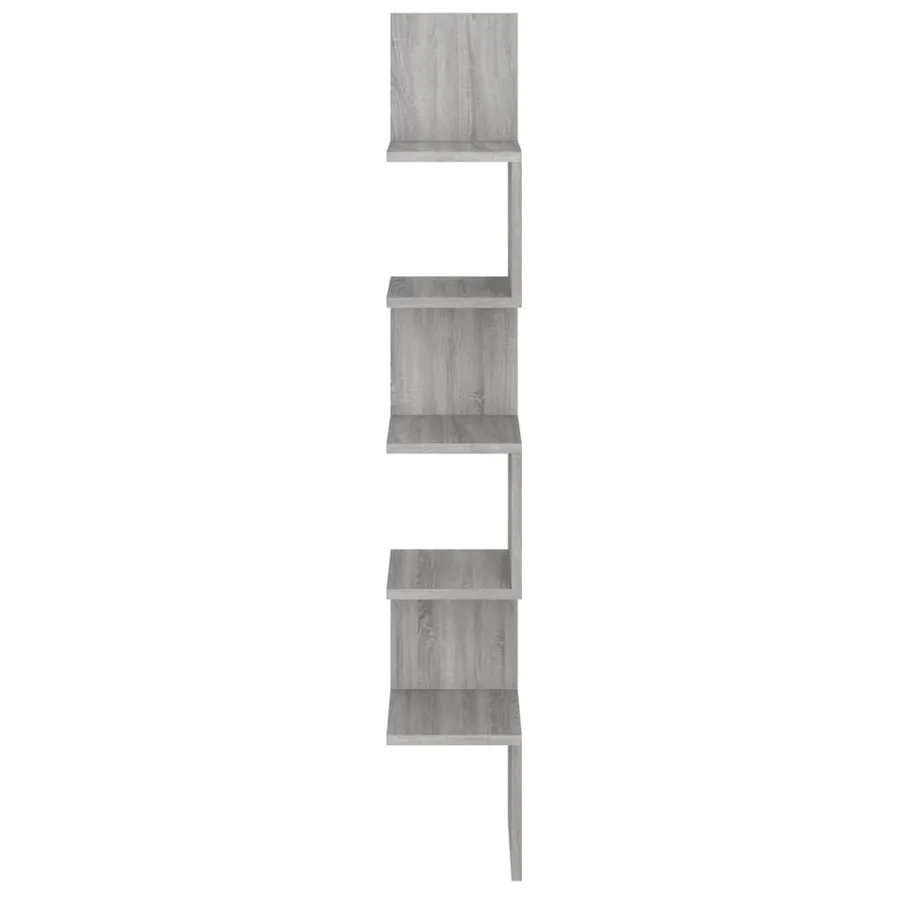 Étagère angle murale Sonoma gris 20x20x127,5 cm Bois ingénierie - 3