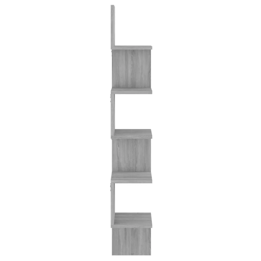 Étagère angle murale Sonoma gris 20x20x127,5 cm Bois ingénierie - 4