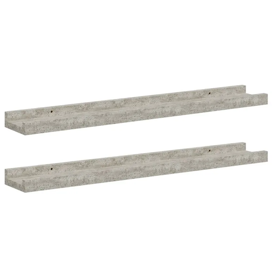 Étagères murales 2 pcs Gris béton 60x9x3 cm - 2