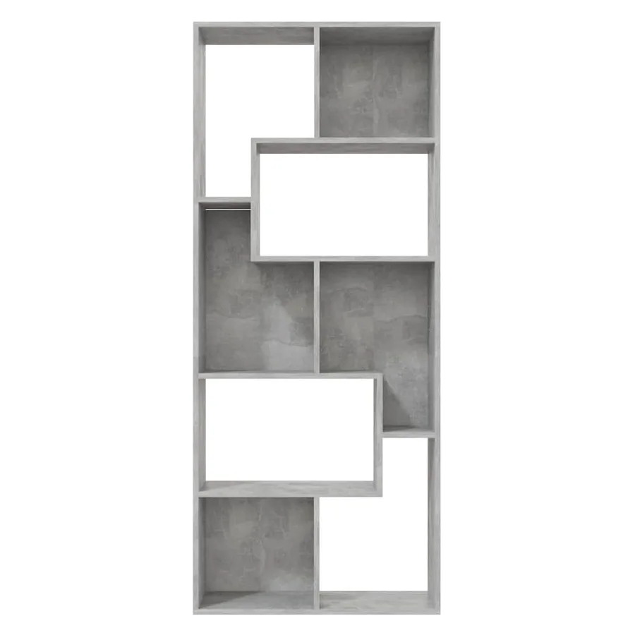 Bibliothèque Gris béton 67x24x161 cm Bois d'ingénierie - 8