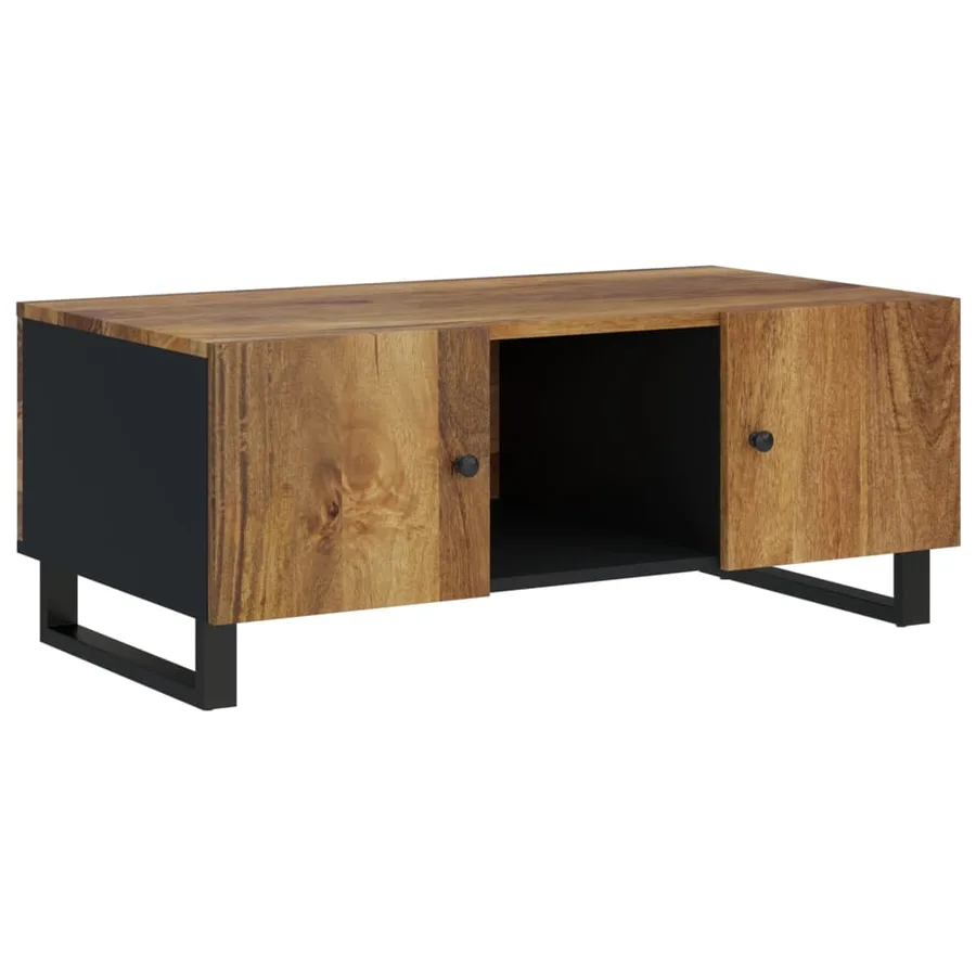 Table basse 100x54x40cm bois de manguier solide et d'ingénierie - 11