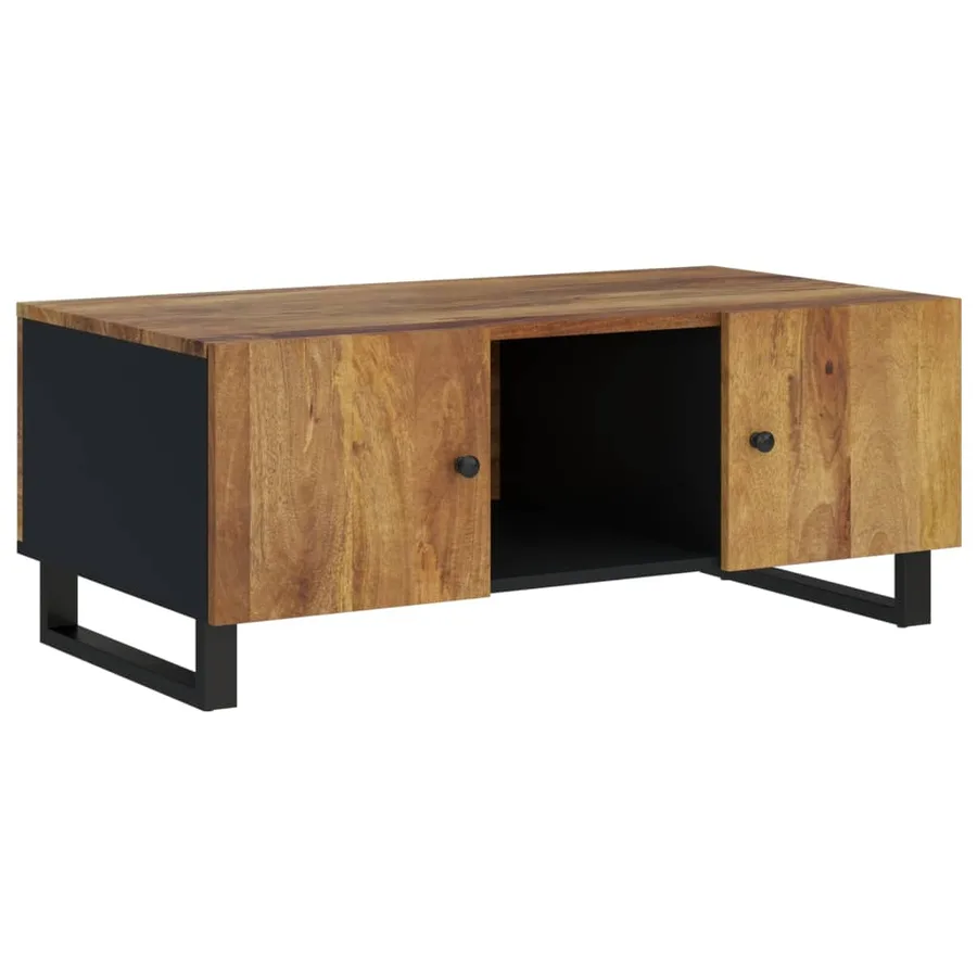 Table basse 100x54x40cm bois de manguier solide et d'ingénierie - 12