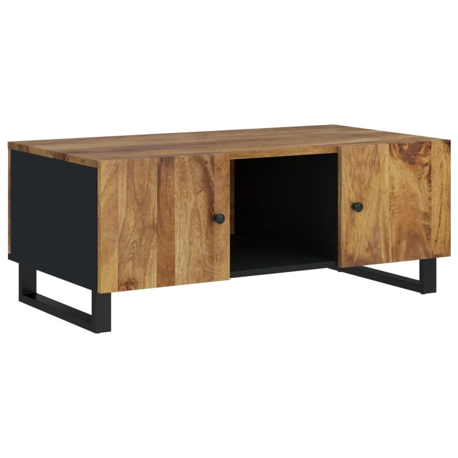 Table basse 100x54x40cm bois de manguier solide et d'ingénierie - 13