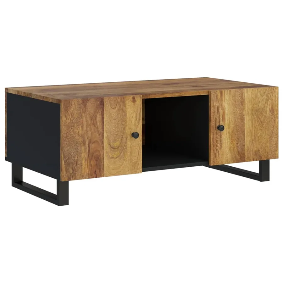 Table basse 100x54x40cm bois de manguier solide et d'ingénierie - 14