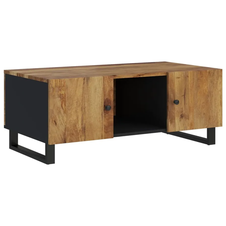 Table basse 100x54x40cm bois de manguier solide et d'ingénierie - 2