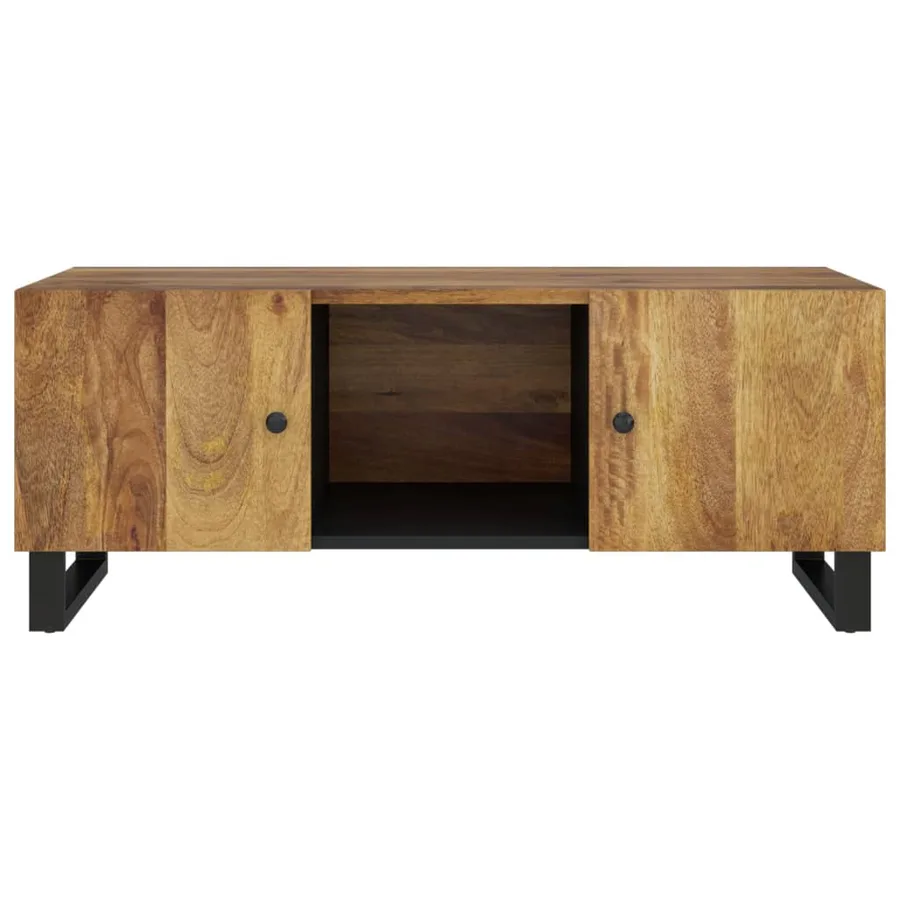 Table basse 100x54x40cm bois de manguier solide et d'ingénierie - 4