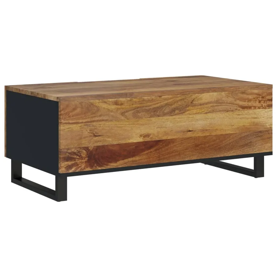 Table basse 100x54x40cm bois de manguier solide et d'ingénierie - 5