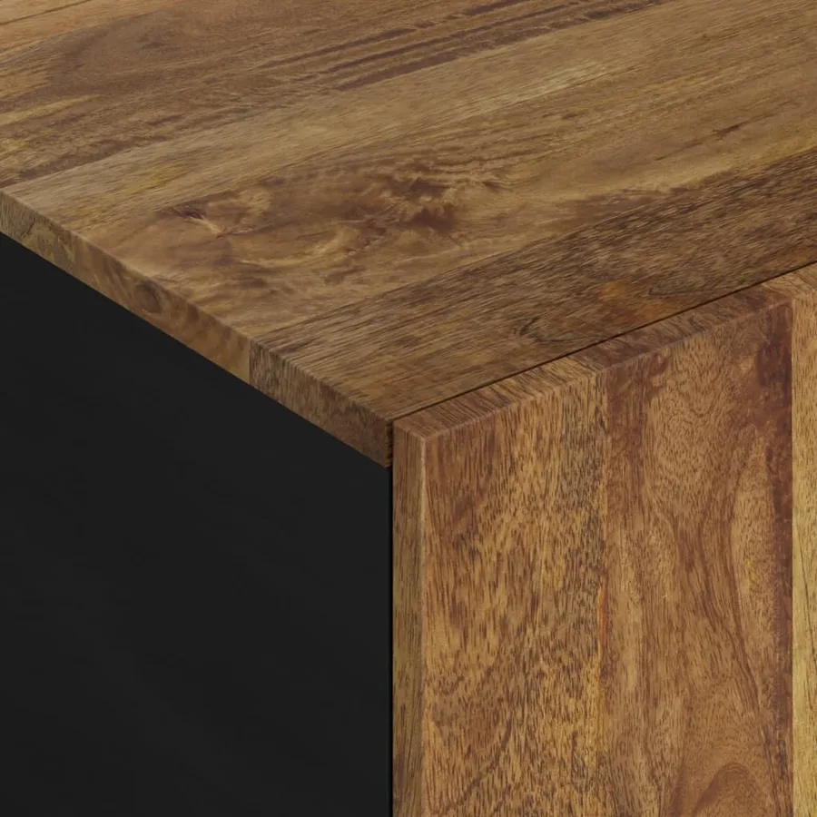 Table basse 100x54x40cm bois de manguier solide et d'ingénierie - 6