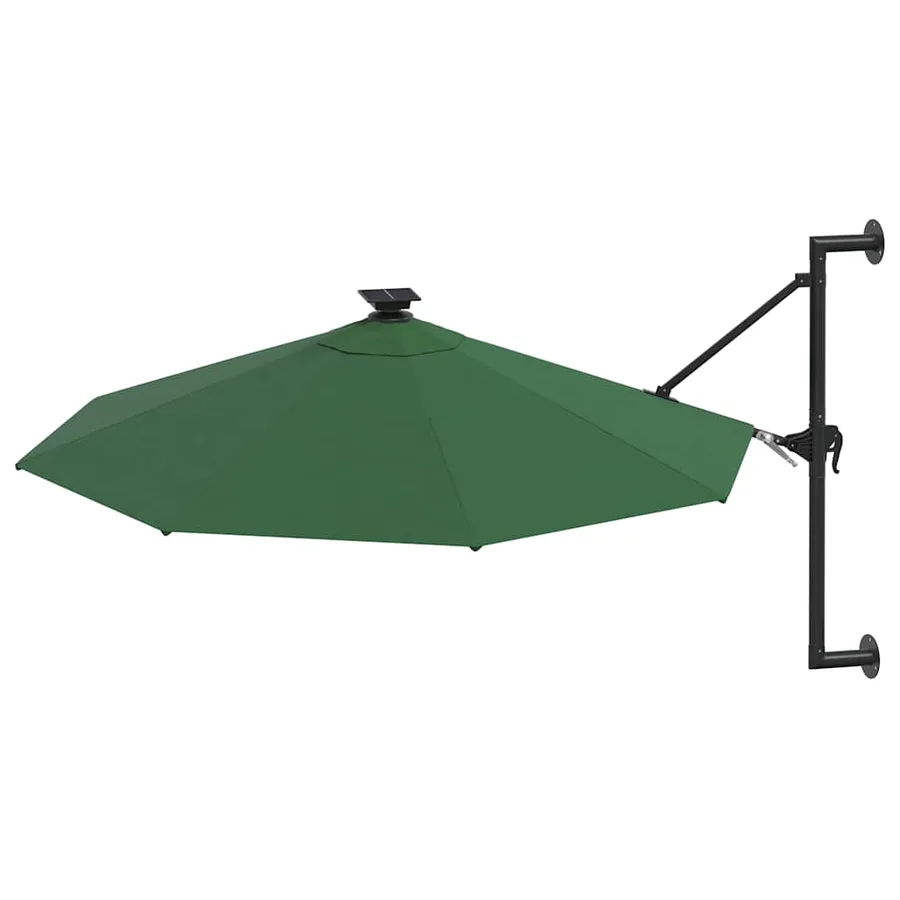 Parasol mural de jardin avec LED 300 cm vert - 3