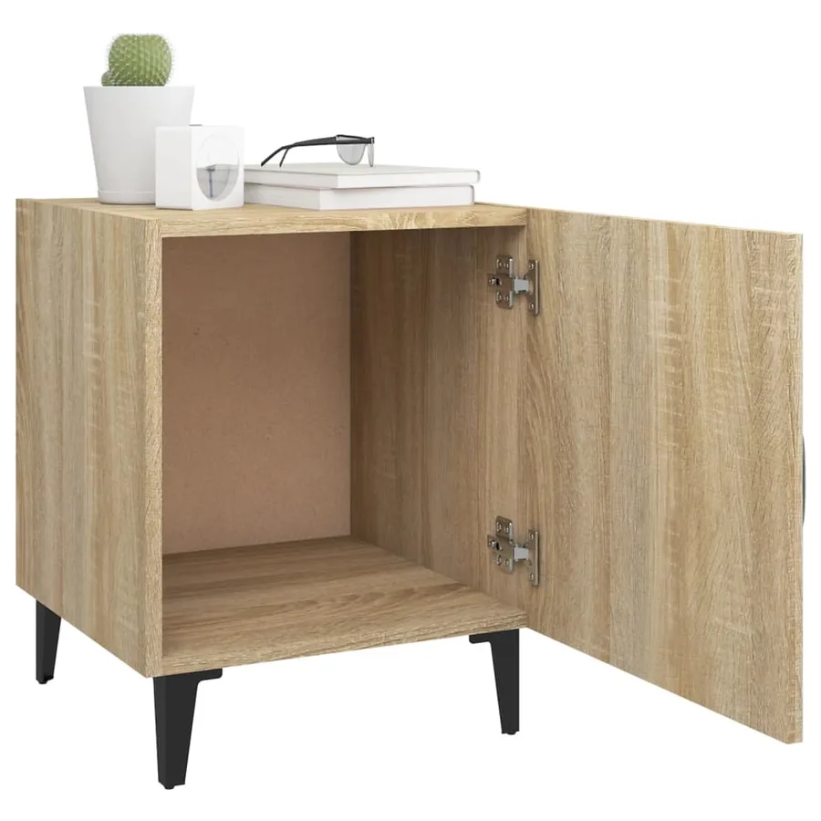 Tables de chevet 2 pcs Chêne Sonoma Bois d'ingénierie - 8
