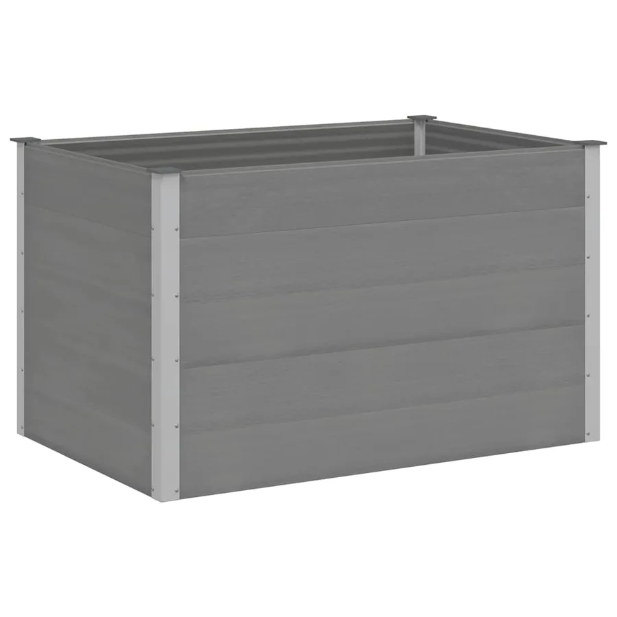 Lit surélevé de jardin WPC 150x100x91 cm Gris - 2