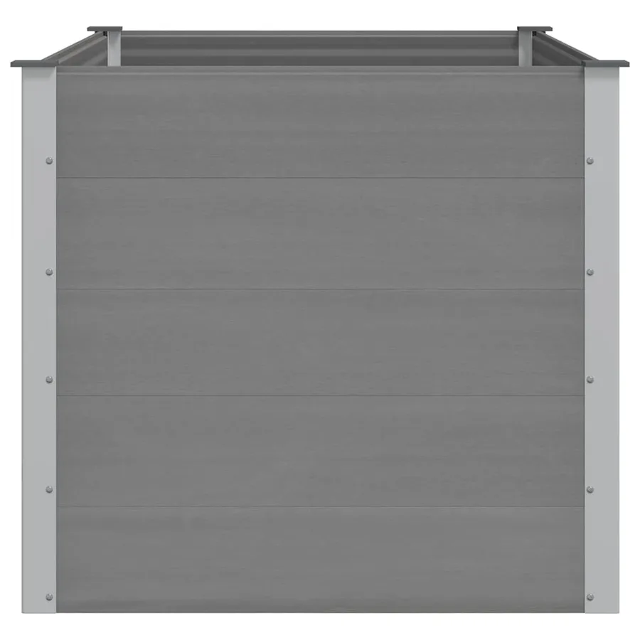 Lit surélevé de jardin WPC 150x100x91 cm Gris - 5