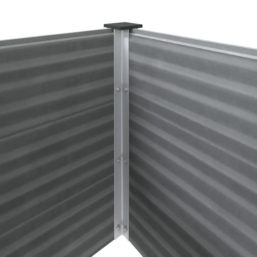 Lit surélevé de jardin WPC 150x100x91 cm Gris - 7