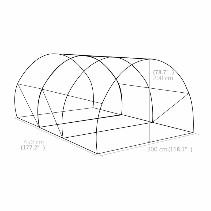 Serre 13,5 m² 450x300x200 cm - 11
