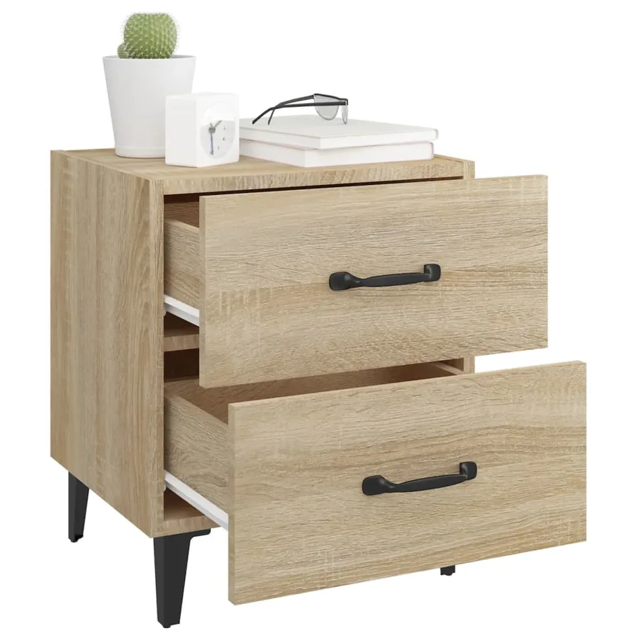Table de chevet Chêne sonoma 40x35x47,5 cm - 3