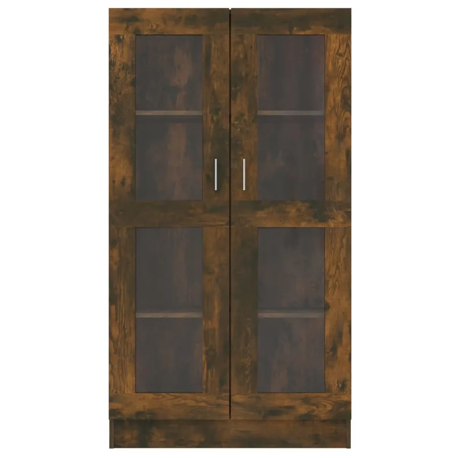 Armoire à vitrine Chêne fumé 82,5x30,5x150 cm Bois d'ingénierie - 4