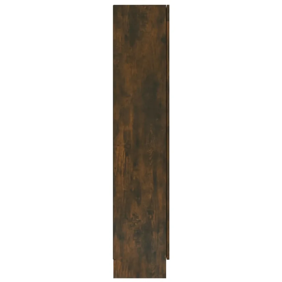 Armoire à vitrine Chêne fumé 82,5x30,5x150 cm Bois d'ingénierie - 6