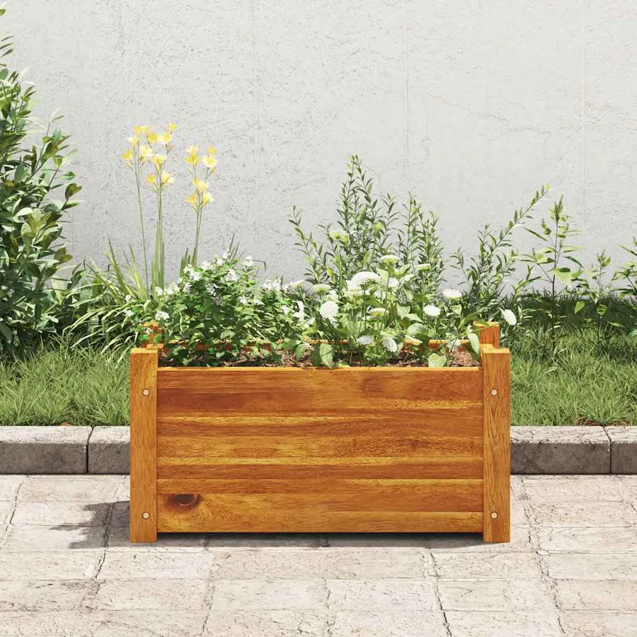 Lit surélevé de jardin Bois d'acacia 50x25x25 cm