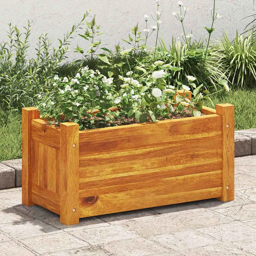 Lit surélevé de jardin Bois d'acacia 50x25x25 cm - 3