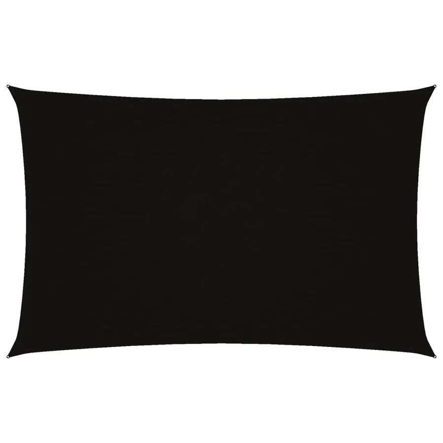 Voile de parasol tissu oxford rectangulaire 4x7 m noir - 2