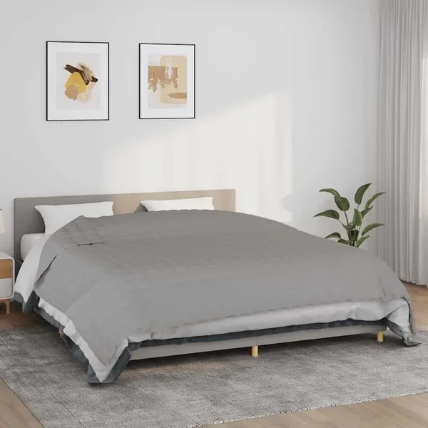 Couverture lestée Gris 220x260 cm 15 kg Tissu