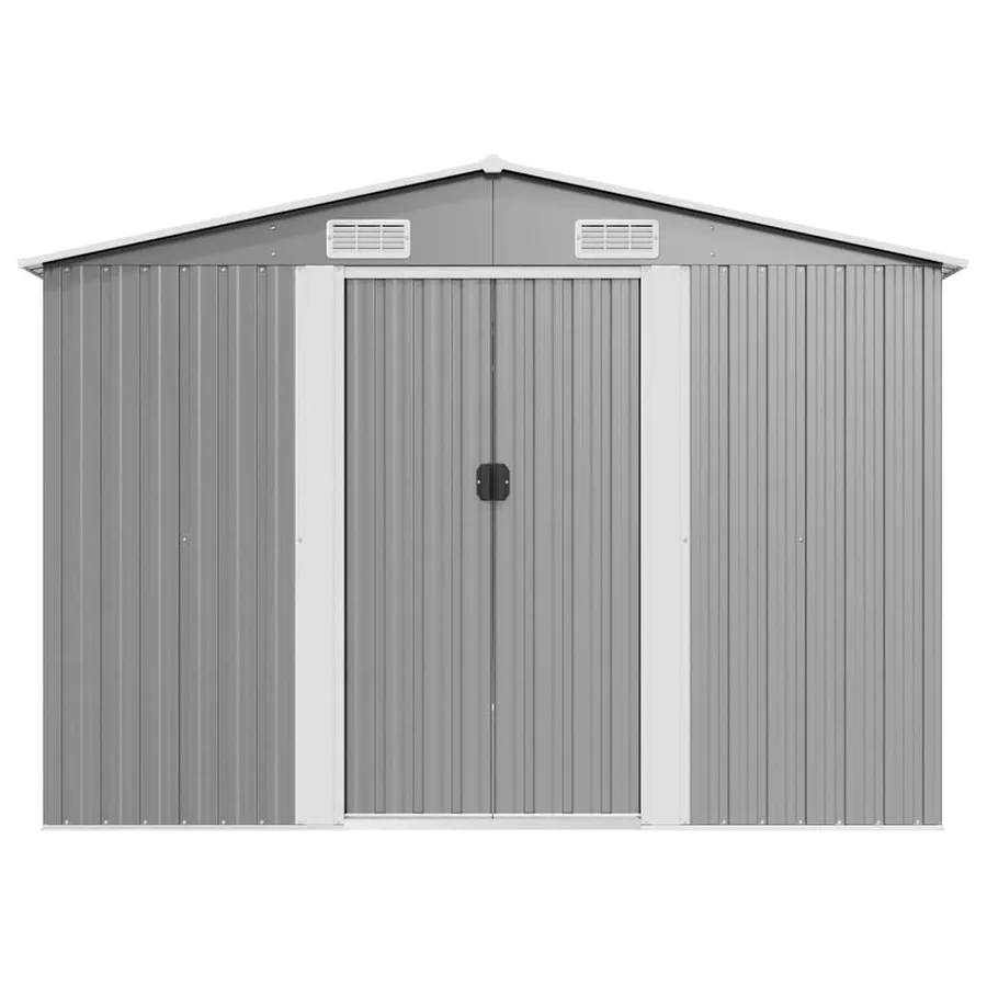 Abri de jardin 257x489x181 cm Métal Gris - 5