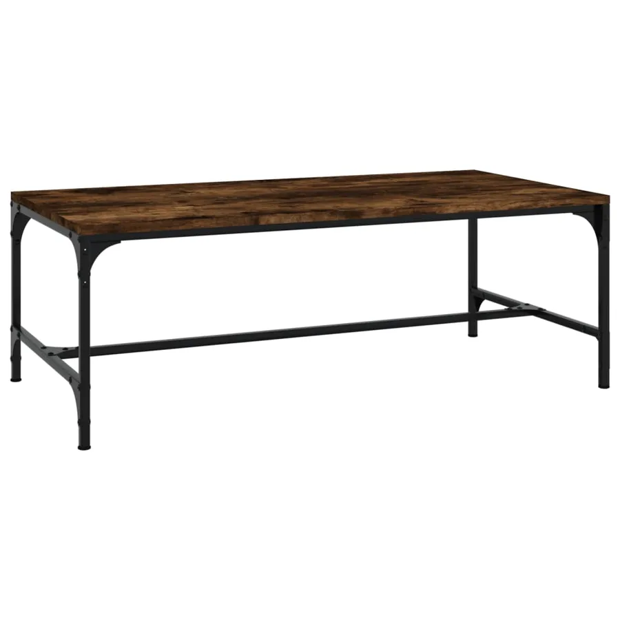 Table basse Chêne fumé 100x50x35 cm Bois d'ingénierie - 2