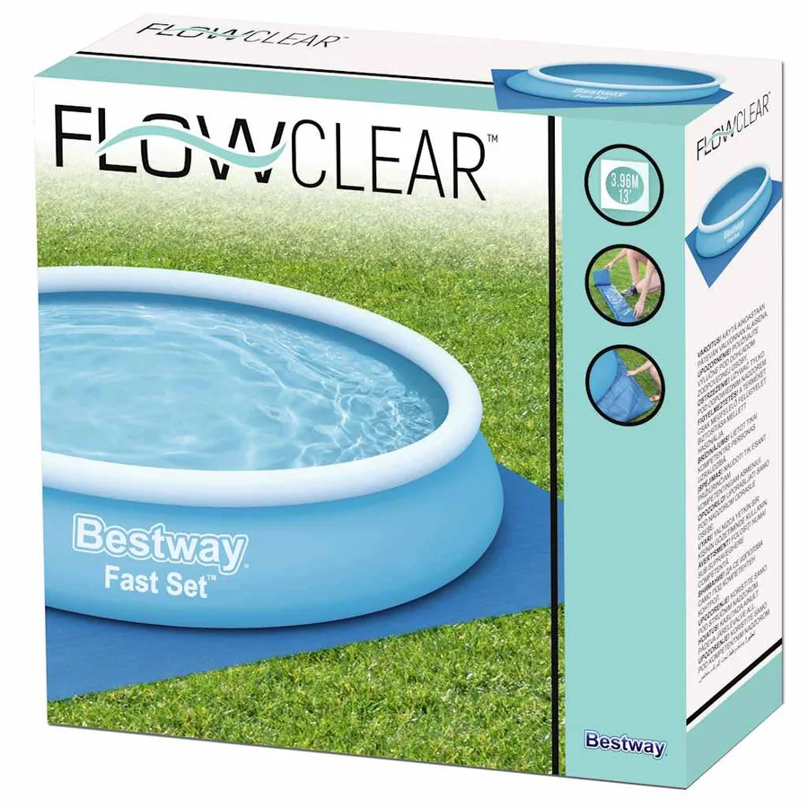 Bestway Tapis de sol pour piscine Flowclear 396x396 cm - 7